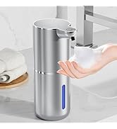 Fantictas Automatic Soap Dispenser,Touchless Automatic Foam Soap Dispenser 380ML, USB Charging 4 ...