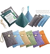 Charcoal Bags Odor Absorber (10x100g+4x200g) Activated Bamboo Charcoal Air Purifying Bags Charcoa...