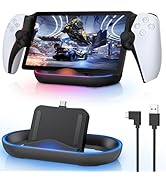 FASTSNAIL Charging Stand for PS Portal Remote Player, Portable Charge Dock Station with 14 RGB Li...