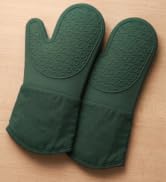BPA-Free Silicone Oven Mitts Ultra Heat Resistant up to 500°F - Oven Mitts with Thick Cotton Line...