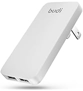 BUDI 17W Extra Slim Portable Wall Charger 2-Port USB-A Wall Charger Convenient Travel Accessories...