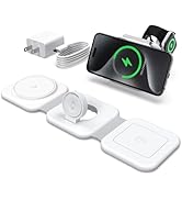 Charging Station for Apple Multiple Devices: 3 in 1 Travel 25W Faster Foldable Magnetic Wireless ...