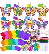 Winlyn 24 Sets Spring Butterfly Craft Kits DIY 3D Butterfly Ornaments Decorations Art Set Assorte...