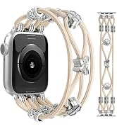 JR.DM Beaded Bracelet Women Compatible with Apple Watch Bands 40mm 45mm 44mm 41mm 38mm 42mm 46mm ...