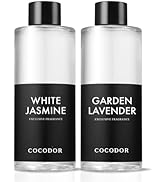 COCODOR Best Scents Reed Diffuser Oil Refill Set / 6.7oz / 2 Pack/White Jasmine &amp; Garden Lavender...