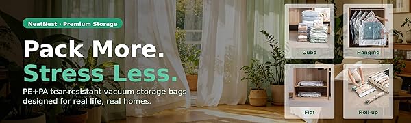 Pack more, stress less. 4 options for all your items