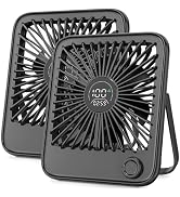 Ouddy Mode 2 Pack Small Desk Fan, Rechargeable Quiet Portable Travel Fan with 100 Wind Speeds Dig...