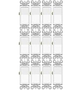 3 Way Light Switch White, GreenCycle 12 Pack Three Way Switch Rocker Switch 15A 120/277V, On/Off ...