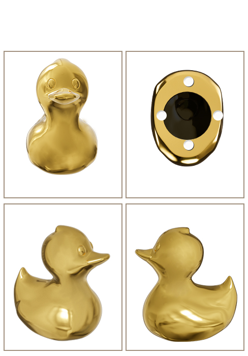 Gold duck toilet bolt covers decorative