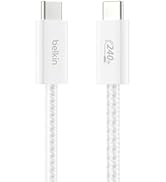 Belkin USB C to USB C Cable, 3.3ft, 240W - Type C Charger, iPhone Charger Cord, Soft, Braided, Fl...