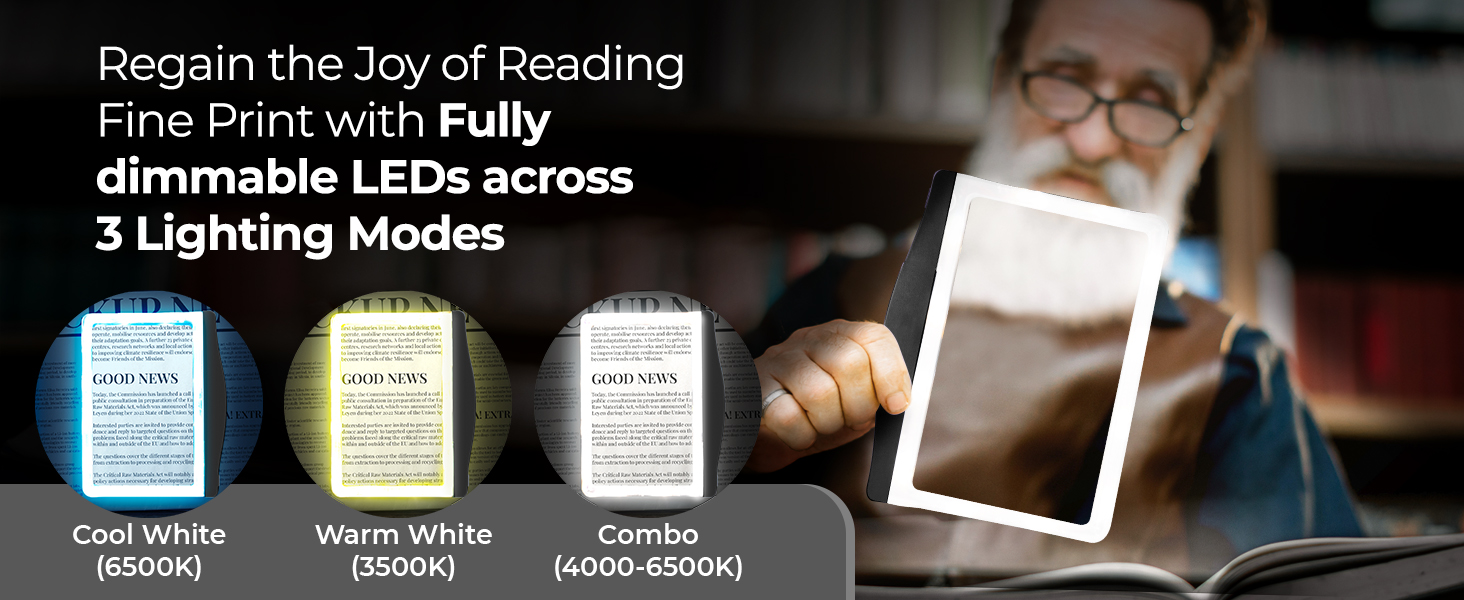 magnifying glass with light page 