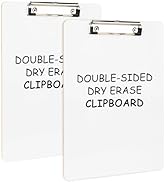 Macroclo Dry Erase Clipboard 2 Pack, Hardboard Clip Board 8.5x11 for Classroom, Students, Kid, A4...