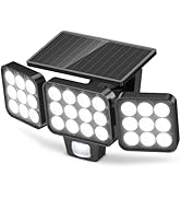 WdtPro 2025 Solar Lights Outdoor Motion Sensor,3500LM Super Bright Solar Powered LED Flood Lights...