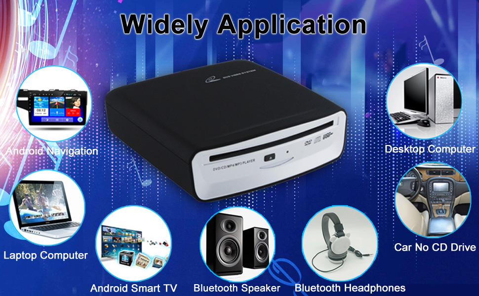 USB/Bluetooth Car CD Player Widely Compatible