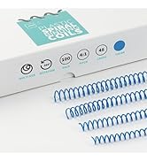 Binditek 100 Pack Plastic Spiral Binding Coils Kit, Multi Size Binding Spines, 4:1 Pitch, (1/4", ...