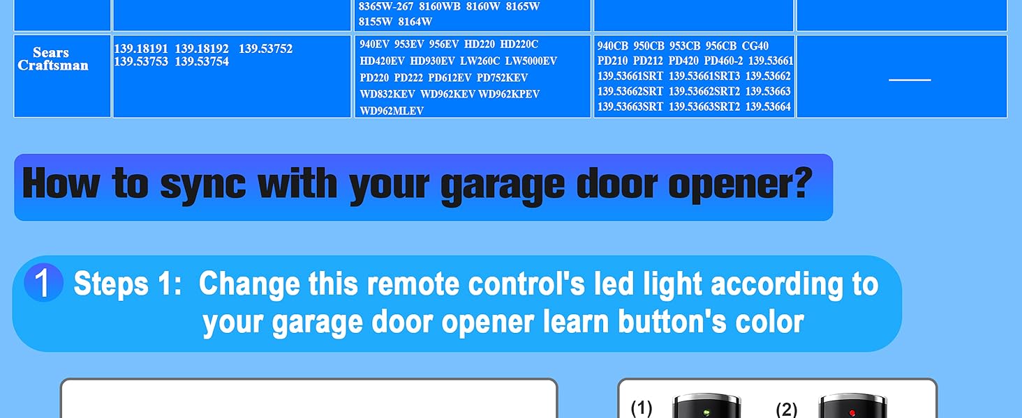 Compatible with LiftMaster 371LM 373LM Garage Door Remote