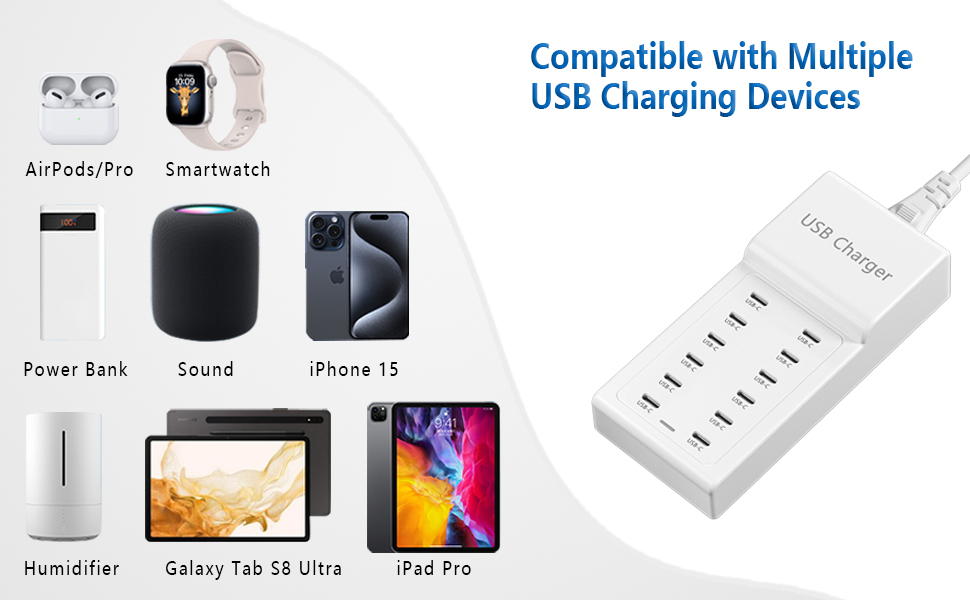 12 Ports USB Charging Station