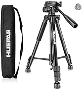 Huepar Laser Level Tripod – 57-inch Adjustable Stand for Heavy Duty Laser Levels, Point Lasers, L...