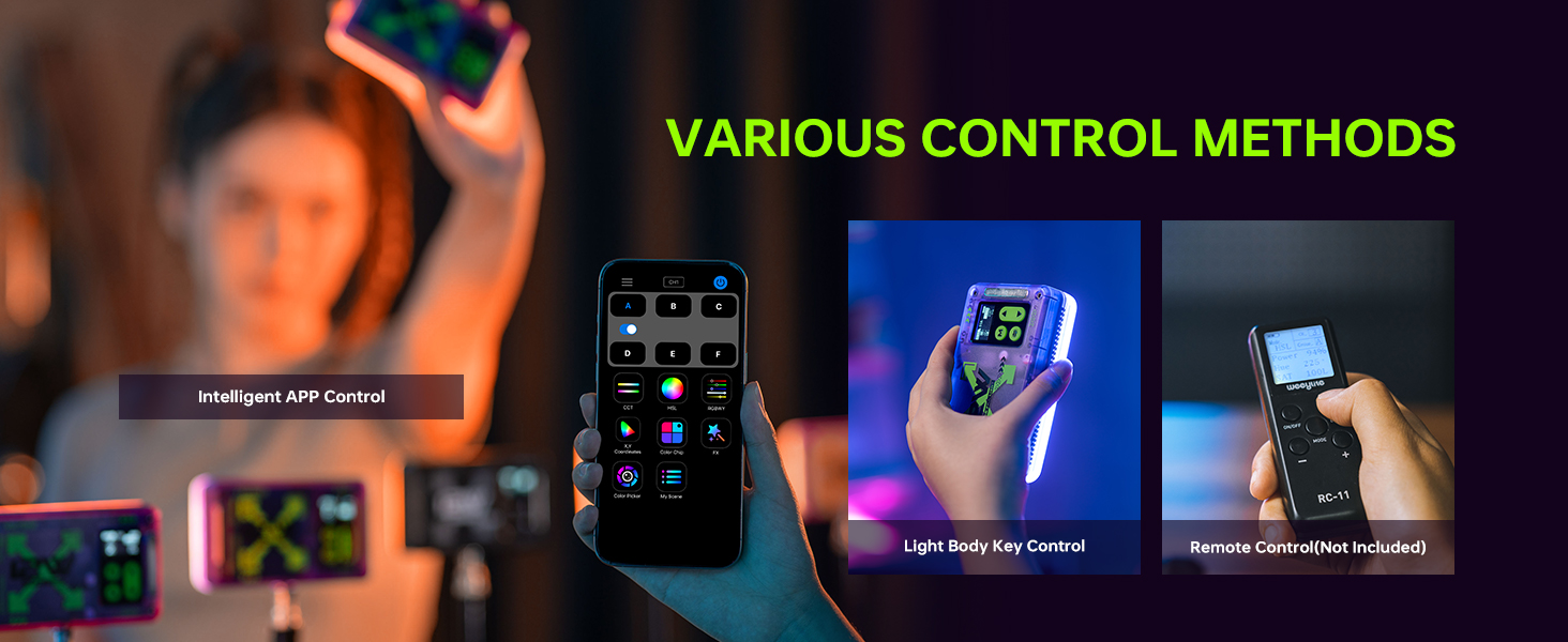 VILTROX Magnetic RGB Video Light 360° Full Color Portable LED Camera Light Panel
