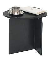 AWASEN Black Side Table, Small Triangle End Table Living Room, Modern Accent Table with Unique Ta...