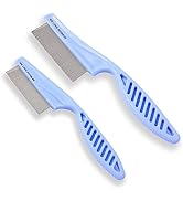 Dog Face Comb, Flea Comb for Dogs, Fine Tooth Tear Stain Remover, Removes Crust, Mucus, and Stain...