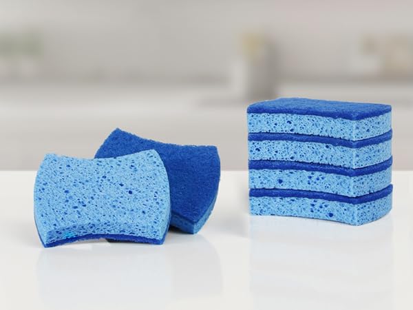 MR.SIGA blue sponge, kitchen sponges pack, dish sponge, sink sponges