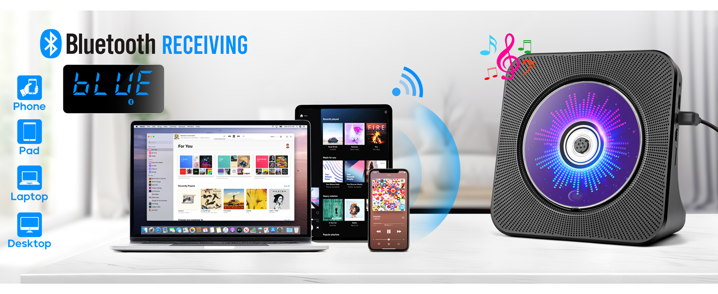 portable cd player with speakers reproductor de cd cute cd player kpop cd player