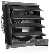 AC Infinity AIRLIFT S14, Shutter Exhaust Fan 14” with 10-Speed Controller, EC Motor - Wall Mount ...