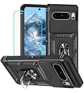 HNHYGETE for Pixel 8 Pro Case with Screen Protector: [Military Grade 20ft. Drop Tested] Slide Cam...