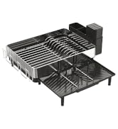 SUNLY Large Dish Drying Rack, Expandable Dish Racks for Kitchen Counter, Space Saving 304 Stainle...