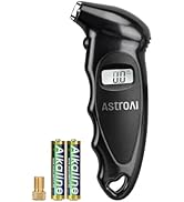 AstroAI Digital Tire Pressure Gauge with Replaceable AAA Batteries, 150 PSI 4 Settings Stocking S...