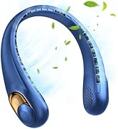JIAGE Portable Neck Fan Rechargeable, Hands-Free Personal Fan with 4000mAh, 360-Degree Airflow, B...