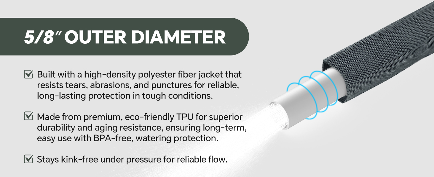 5/8&amp;#34; OUTER DIAMETER WATER HOSE