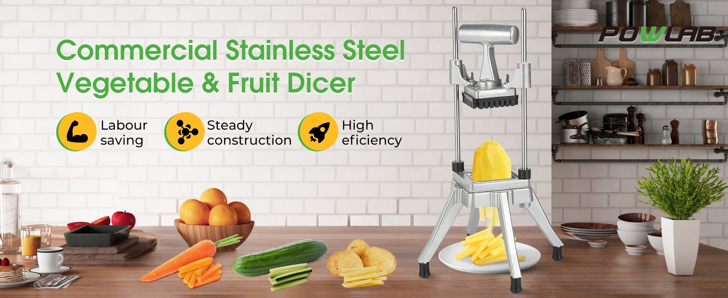 1/4inch Commercial Vegetable Chopper &amp;amp; French Fry Cutter Stainless Steel