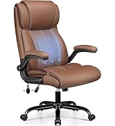 BESTFAIR Ergonomic Office Chair - Home Desk Computer Chair, Leather High Back Executive Chairs wi...
