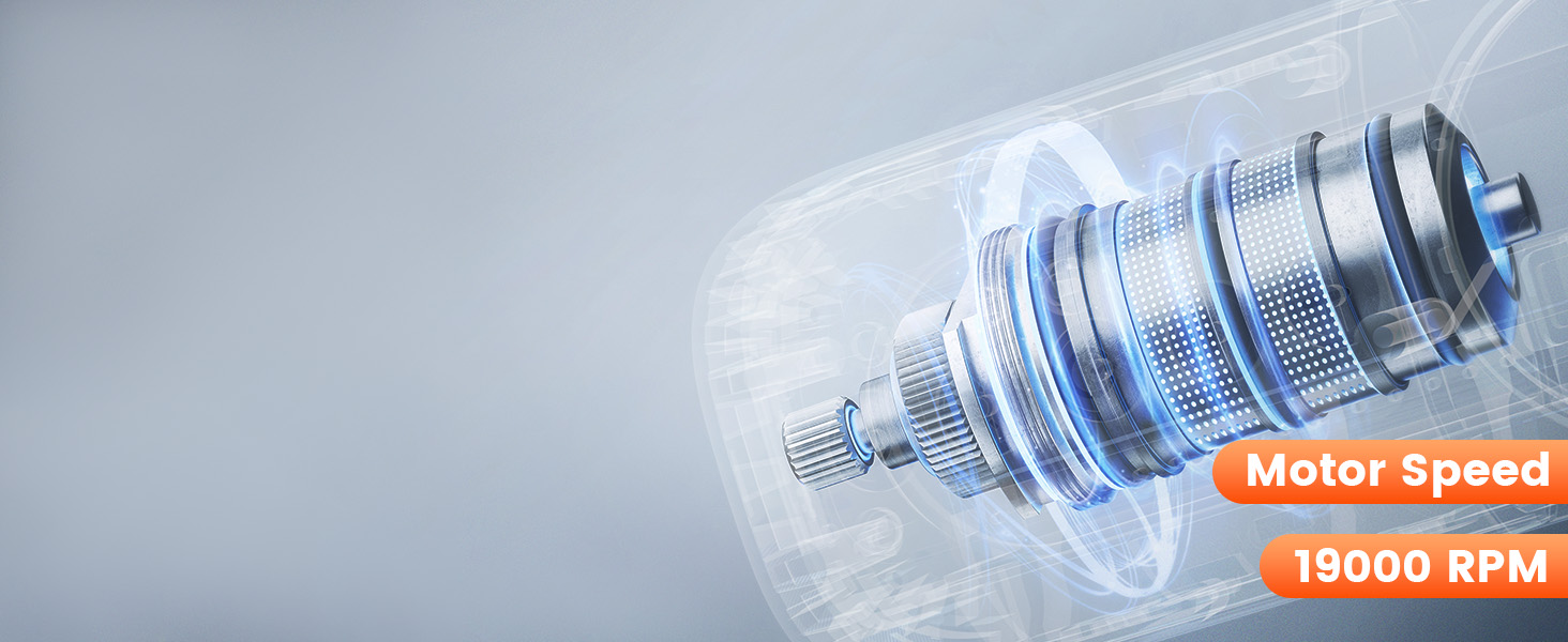 19000 RPM HIGH SPEED MOTOR for 2X Faster Inflation