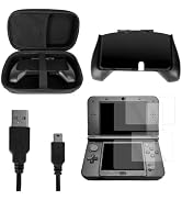 JDGPOKOO 5 in 1 Accessories Kit for Nintendo New 3DS, Carrying Case for New 3DS, Hand Grip, 2 Set...