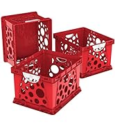 Storex Premium File Crate with Molded Handles – Letter and Legal Document and Folder Storage, Cla...