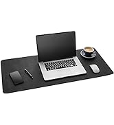 Gallaway Leather Desk Mat,Desk Writing Pad - Office Desk Pad, Large 36" x 17" Black, Desk Mats on...