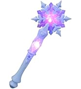 Toddmomy Light Up Snowflake Glow Wand Snowflake Wand Princess Wand Light up Wand with Sound for K...