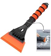 TidyBliss Ice Scraper for Car Windshield, 5 inches Wide TPU Blade, Frost Remover with Ergonomic F...