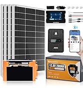 [Ultra] ECO-Worthy 12V 400W Complete Solar Panel Kit for RV Off Grid Travel Trailer : 4 * 100W So...