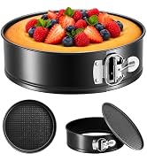 FoxKnow 9 Inch Nonstick Springform Cheesecake Pan with Removable Bottom | Round Cheese Cake Pans ...
