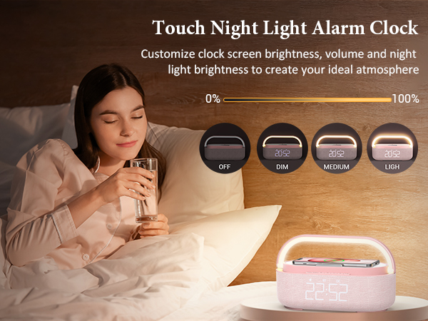 small alarm clock for bedside alarm clock with wireless charging radio alarm clocks for bedrooms 