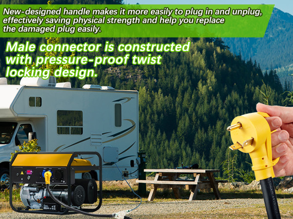 30 Amp to 110V RV/Generator Distribution Adapter Cord