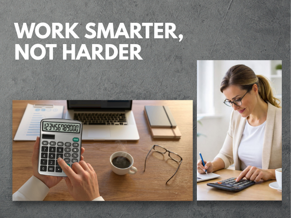 Dark blue Truly 837A metal calculator for office use, clear display, reliable everyday calculations