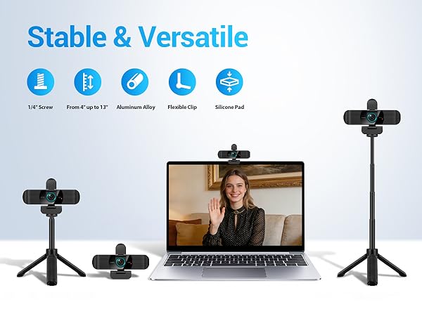 4K web cam with stand