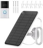 12V 4W Solar Panel Compatible with Ring Battery Video Doorbell Plus,Ring Video Doorbell 3/3 Plus/...