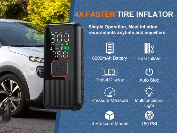 02-1 portable tire inflator for car 600-450 V5