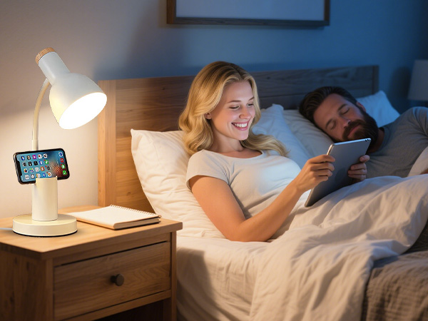 Desk light with pen/phone holder